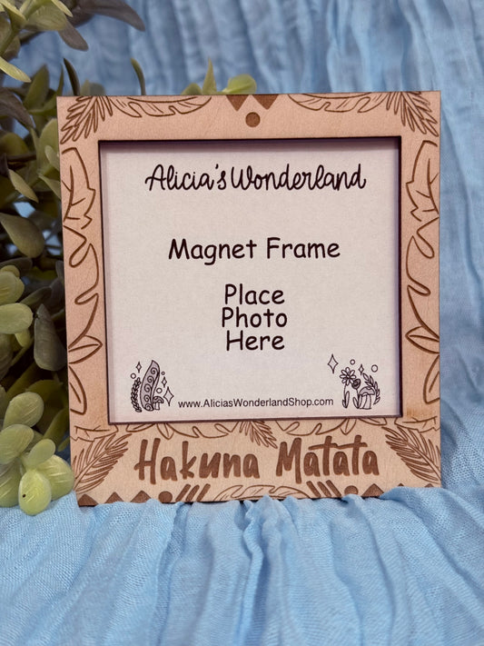 No Worries Magnet Wood Frame