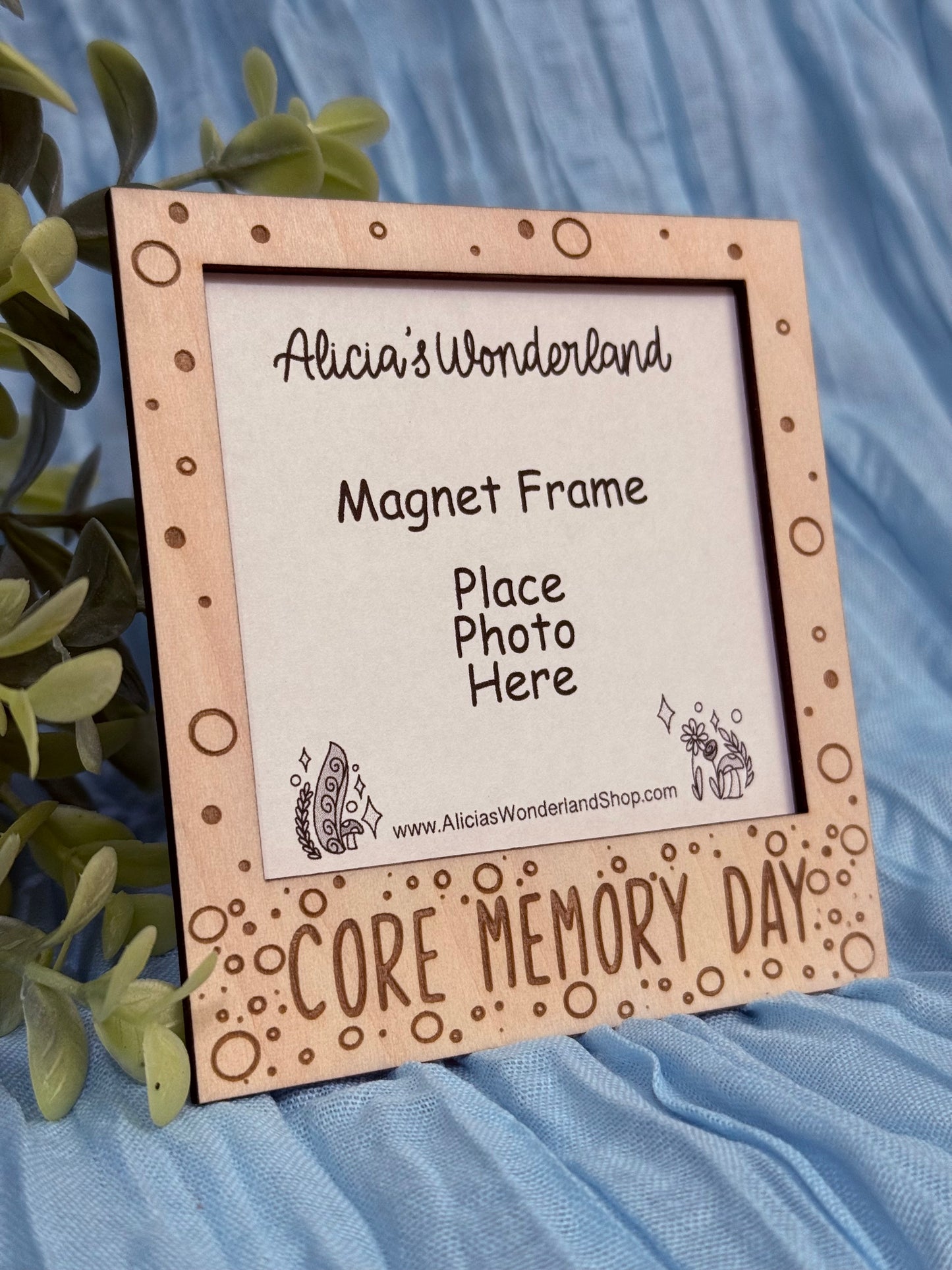 Core Memory Day Magnet Wood Frame