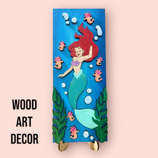Mermaid Wood Art Decor