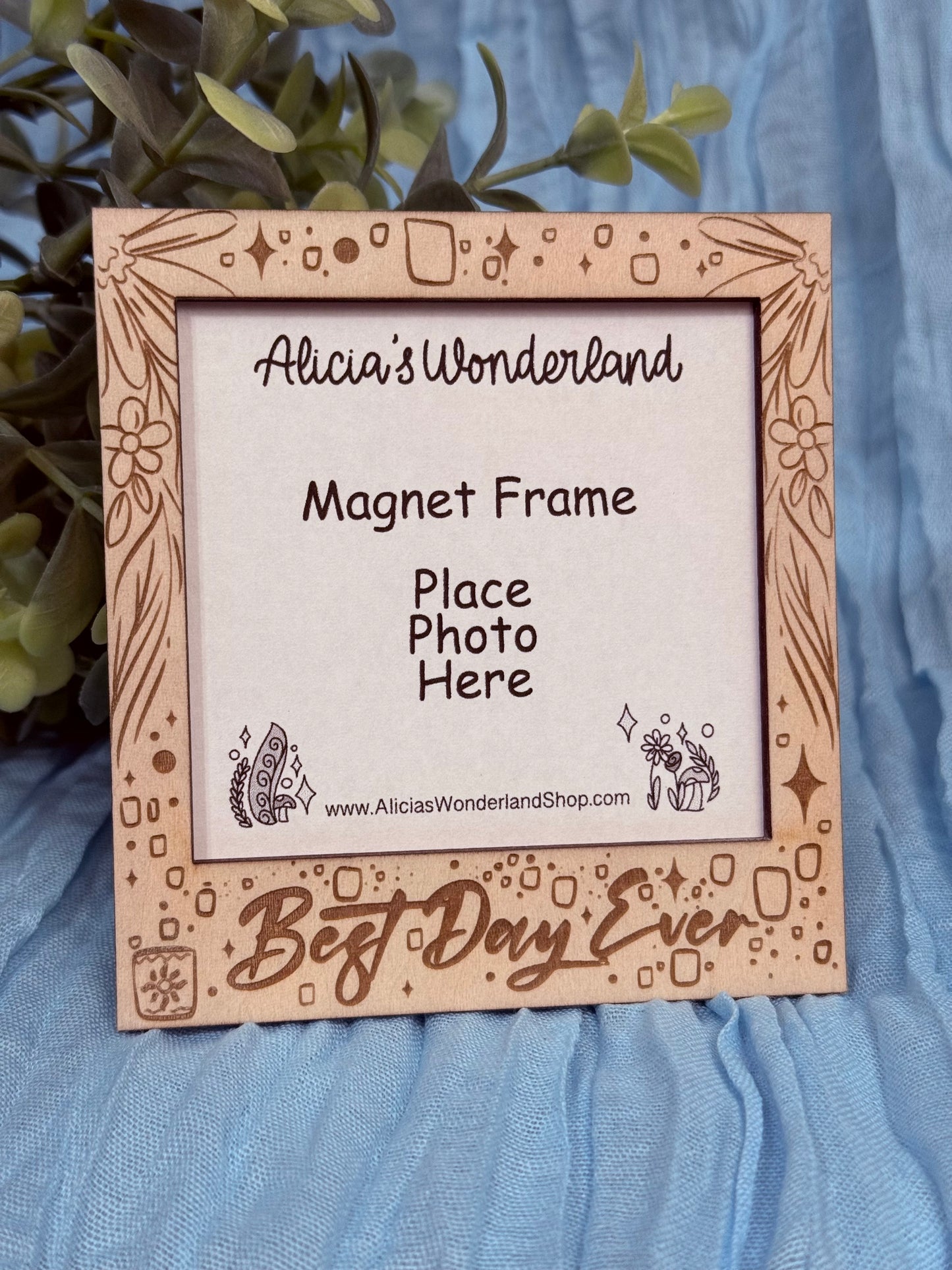 Best Day Magnet Wood Frame