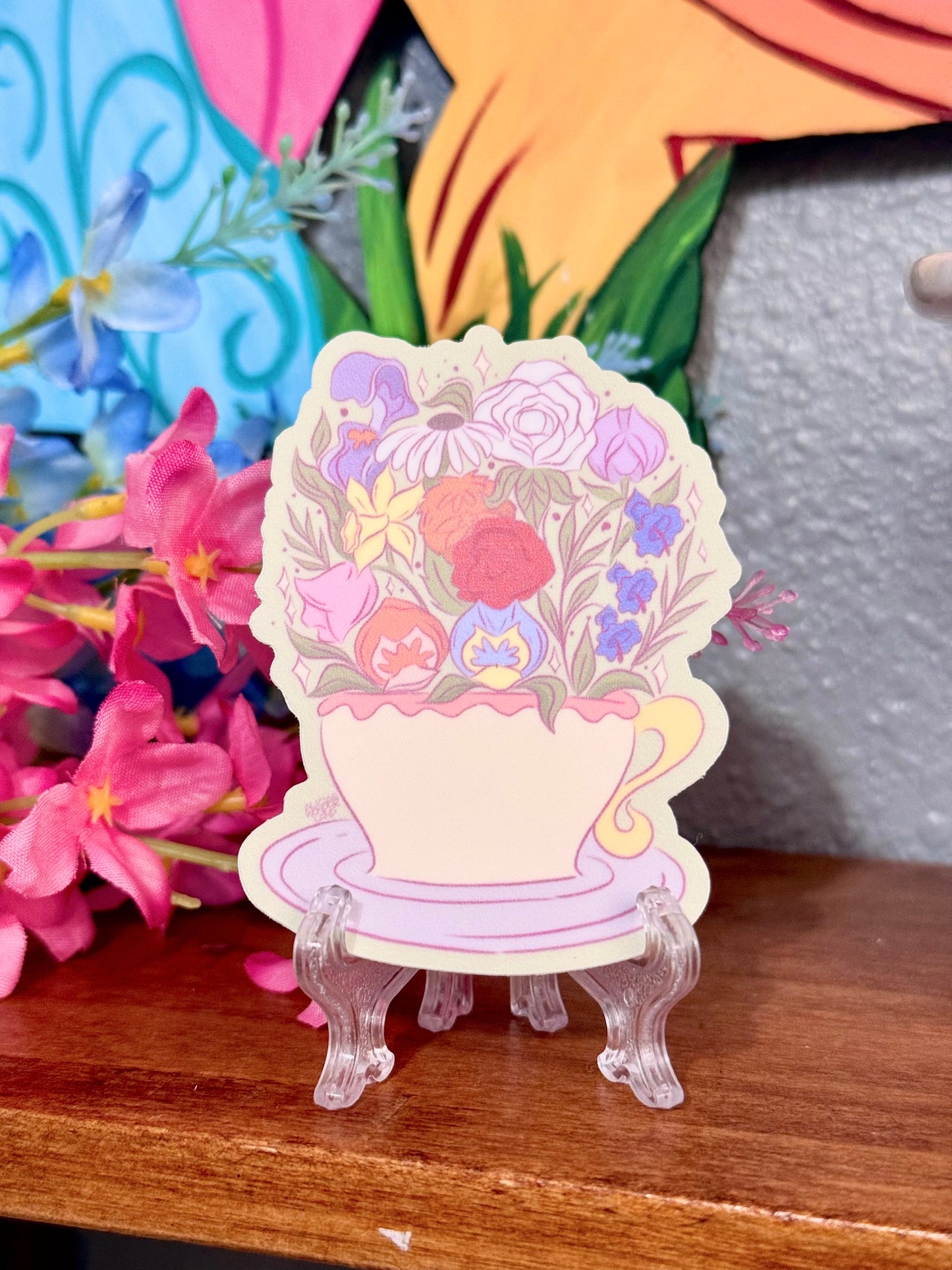 Golden Afternoon Tea Sticker | Teacup Buddies