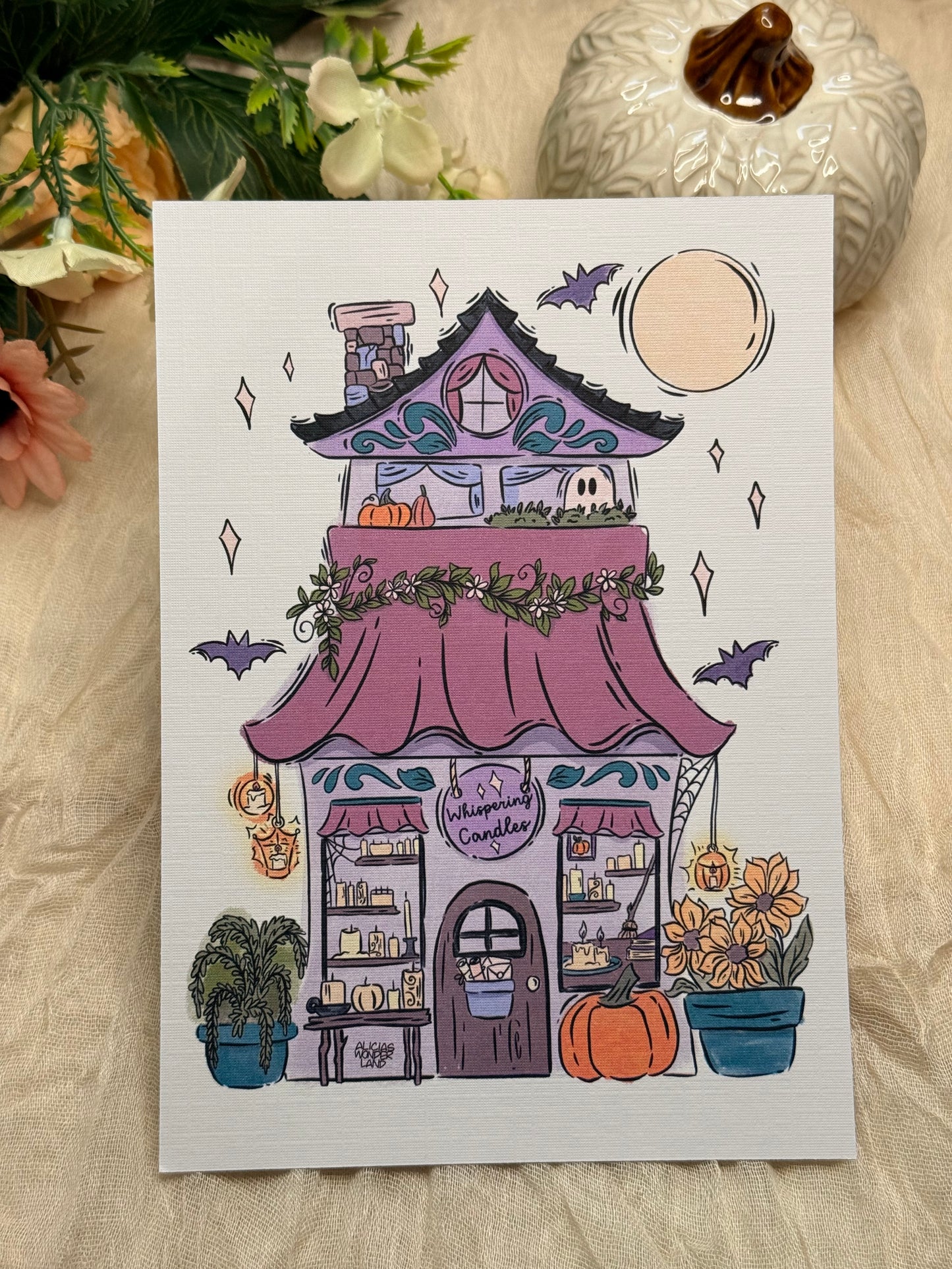 Whispering Candles Shop Print