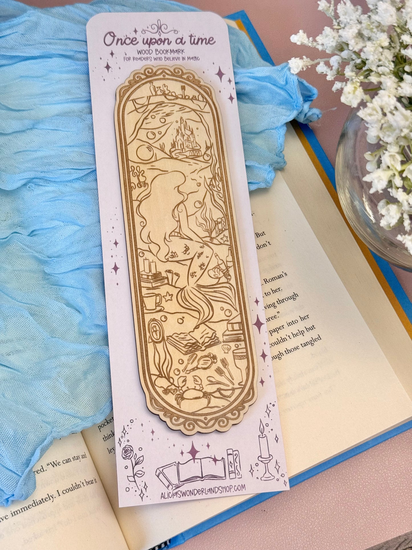 Once Upon a Time Wood Bookmark
