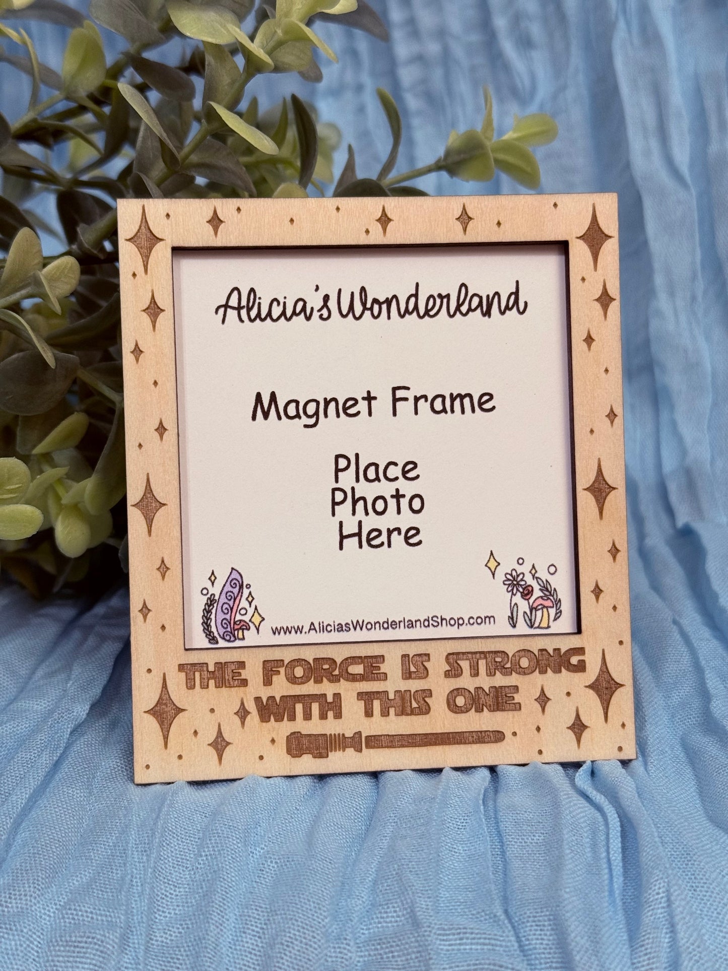 The Force Magnet Wood Frame