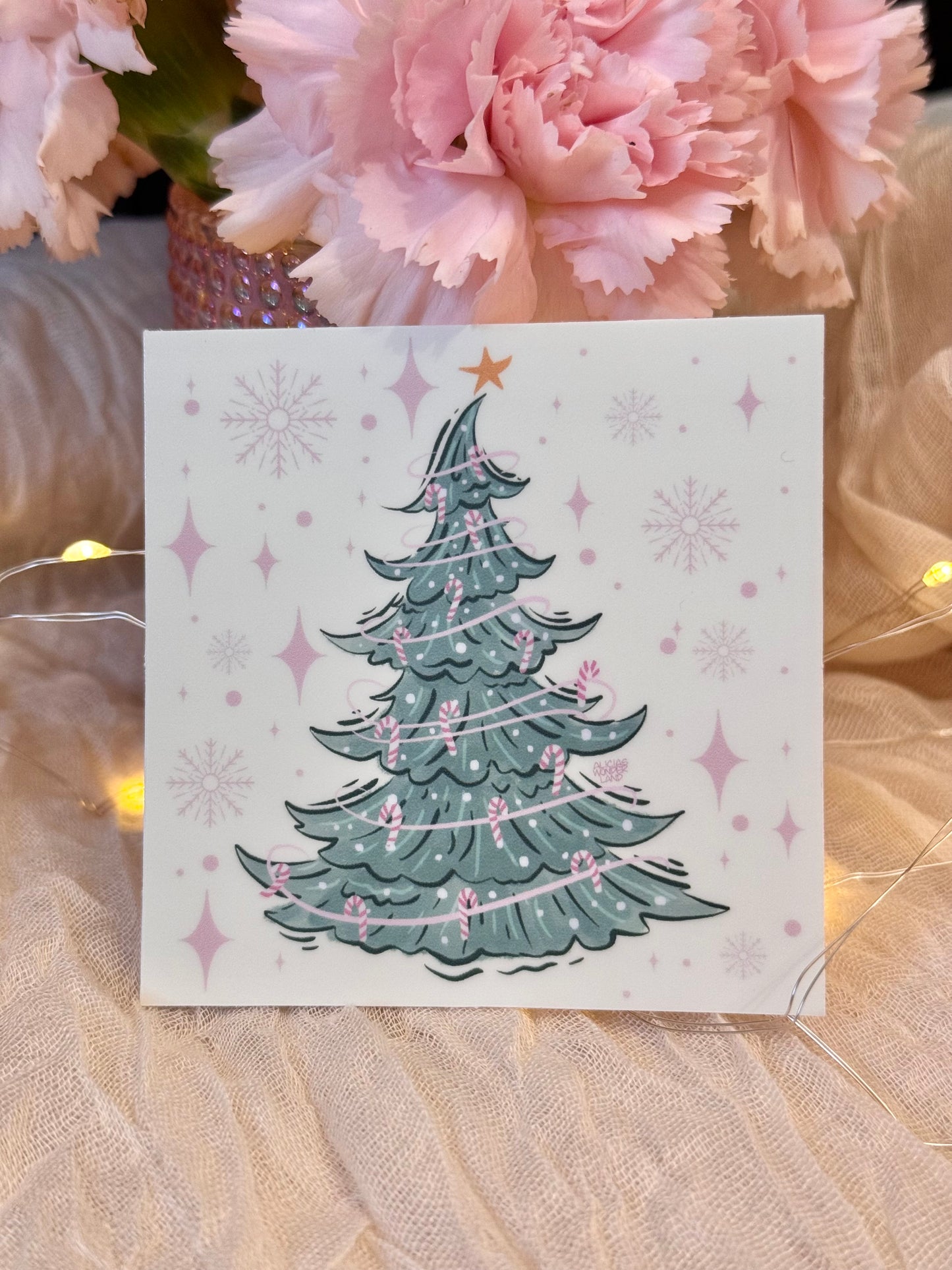 Whimsical Xmas Tree Sticker
