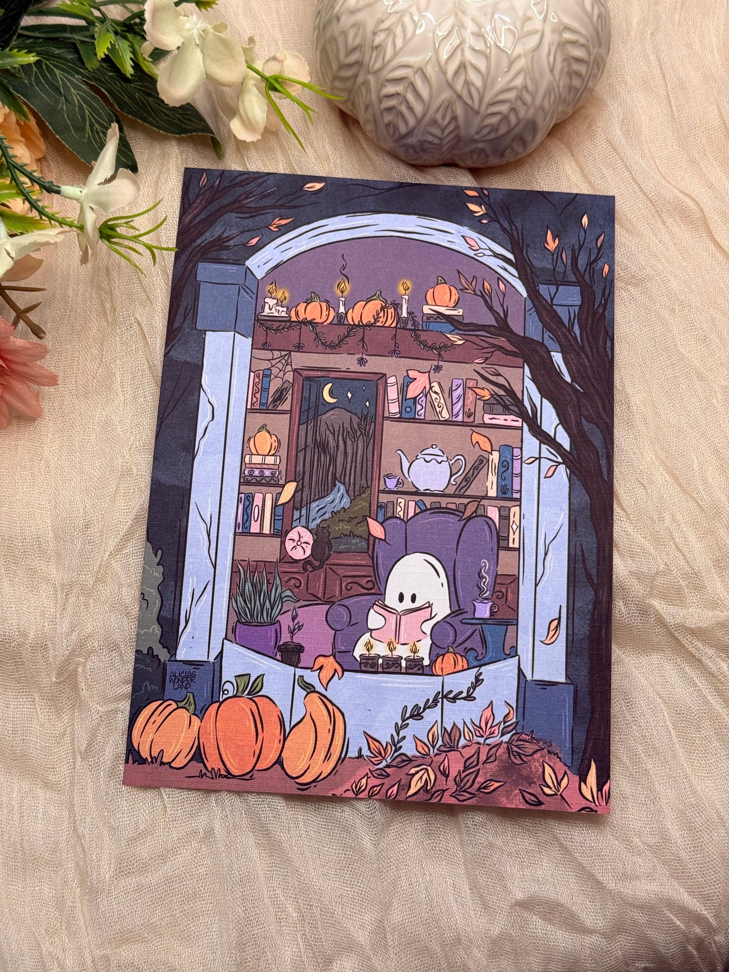 Ghost and his Reading Corner Print