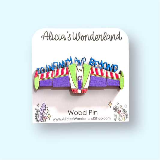 To Infinity Wood Pin or Magnet