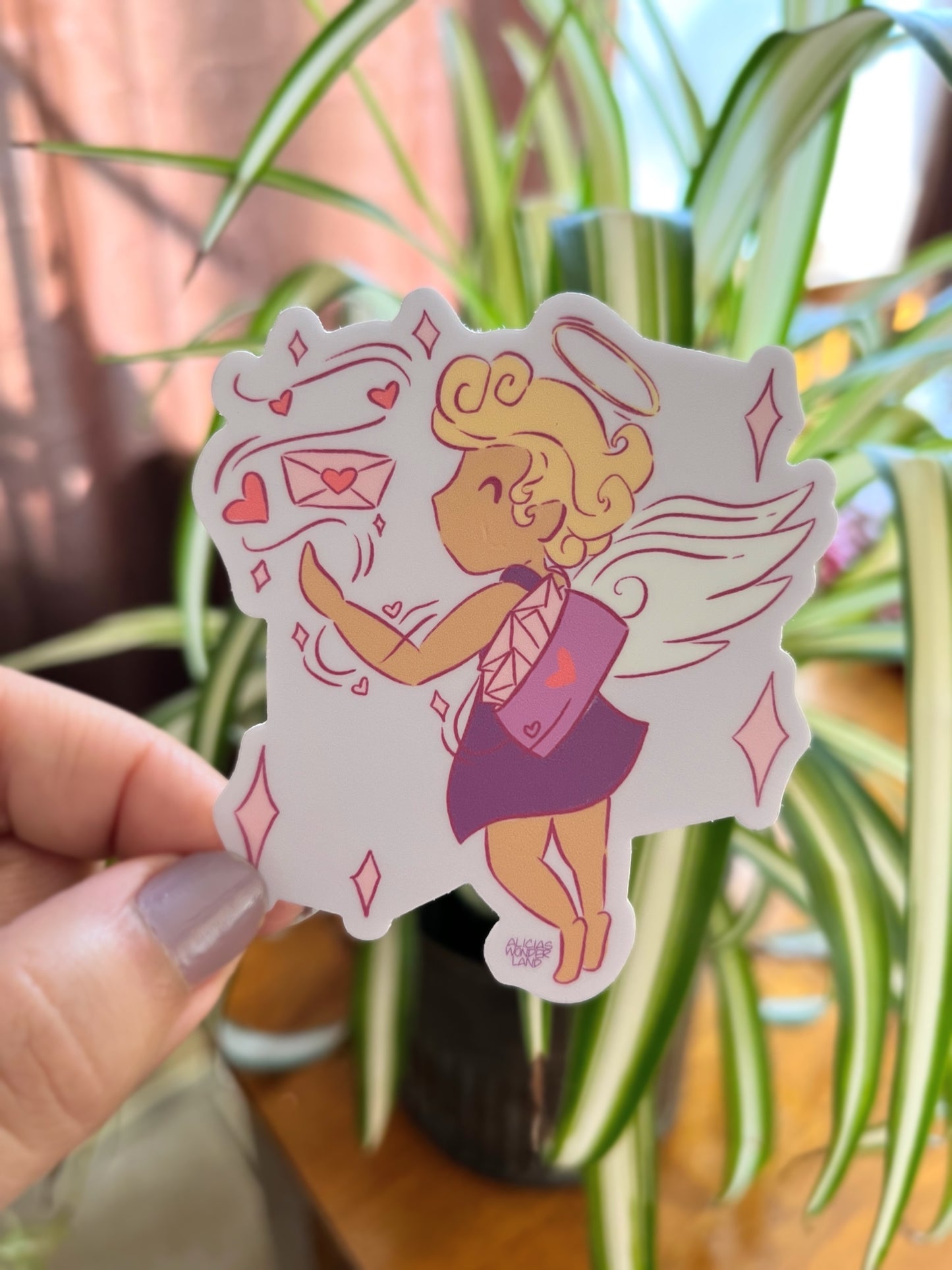 Love Letters Cupid Vinyl Sticker