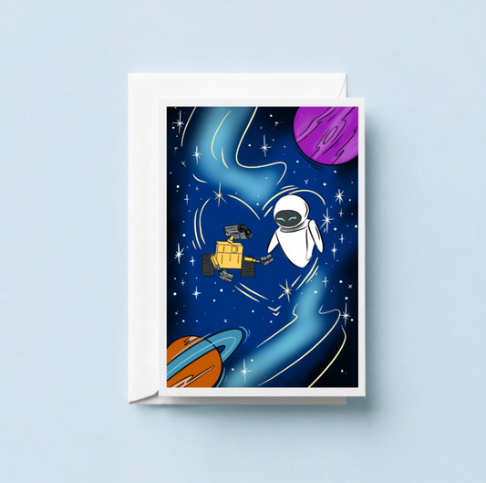Space Romance Greeting Card