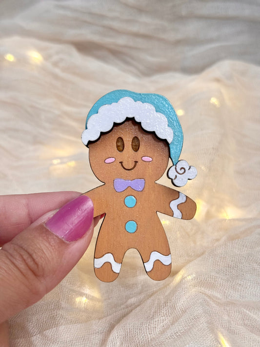 Gingerbread Wood Pin
