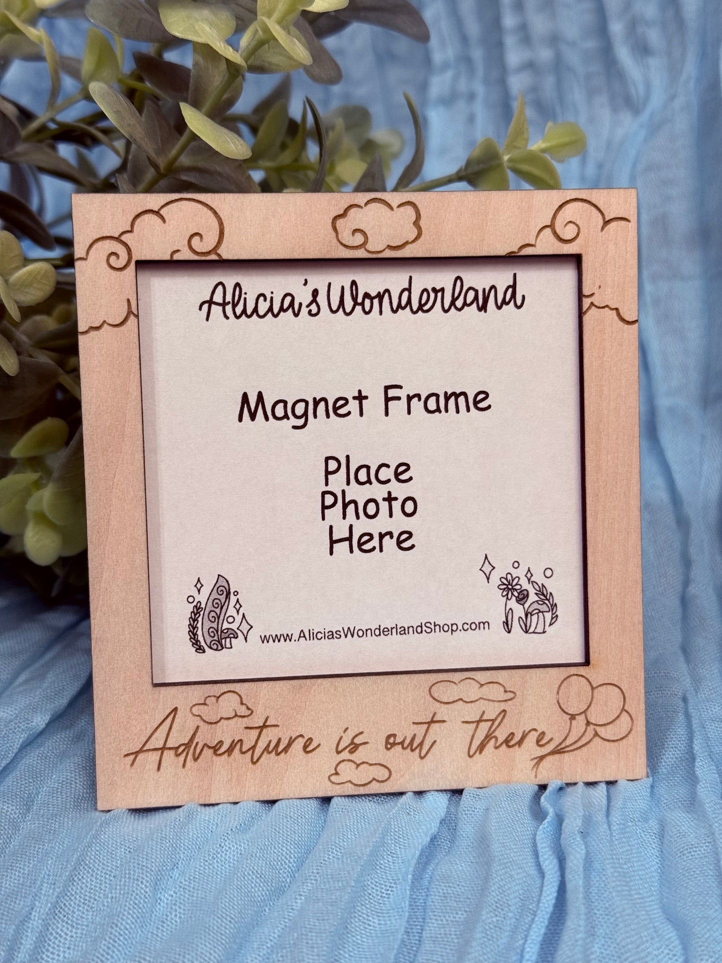 Adventure Magnet Wood Frame