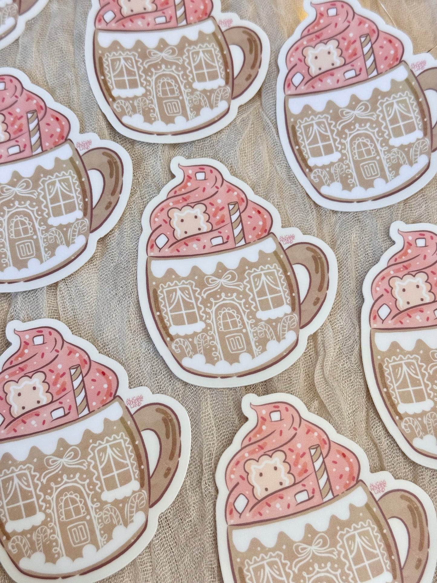 Gingerbread Mug Sticker