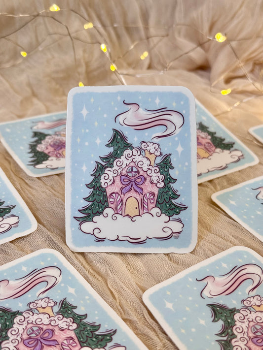 Winter House Sticker