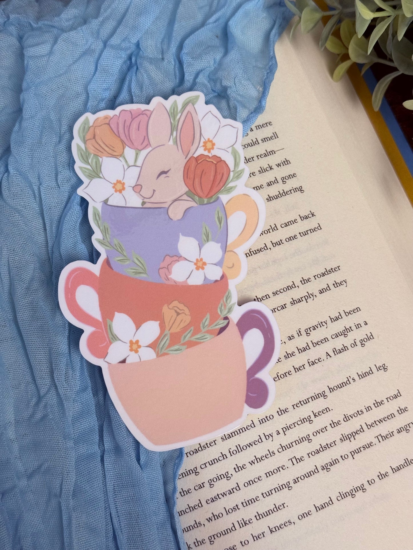 Meadow Bunny Teacup Bookmark | Teacup Buddies