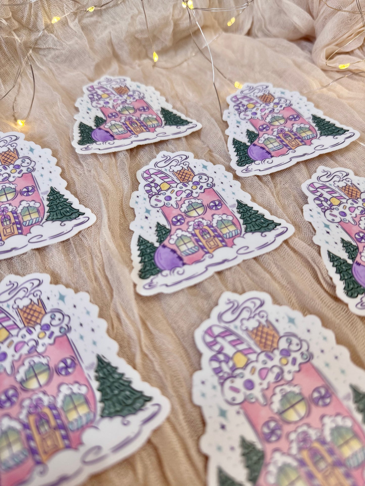 Candy Stocking House Sticker
