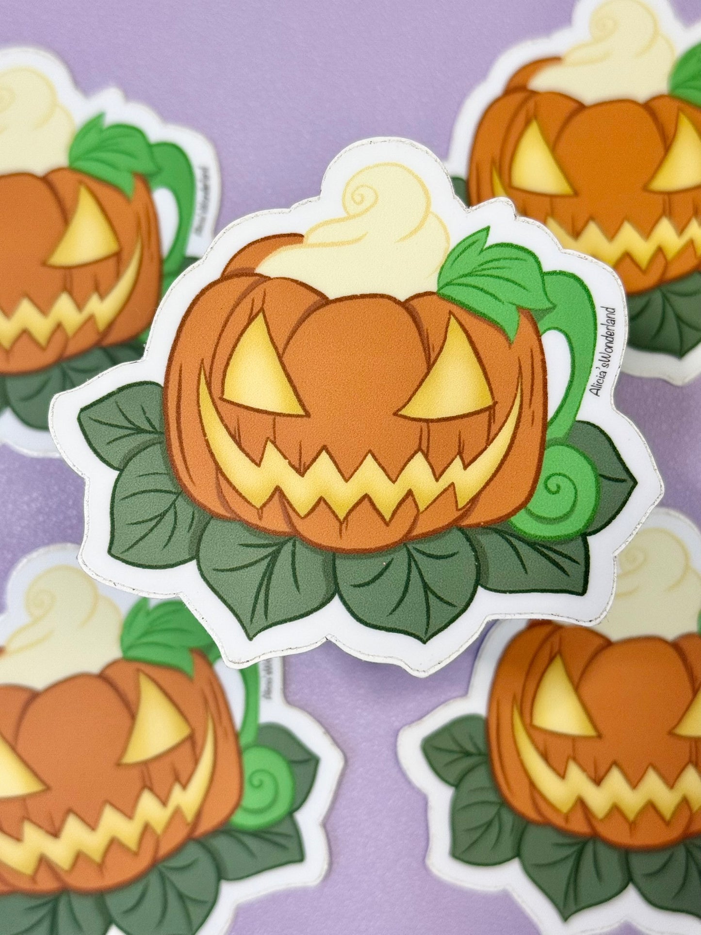 Pumpkin Mug Sticker