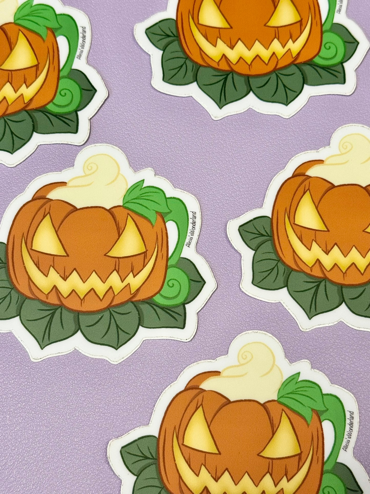 Pumpkin Mug Sticker