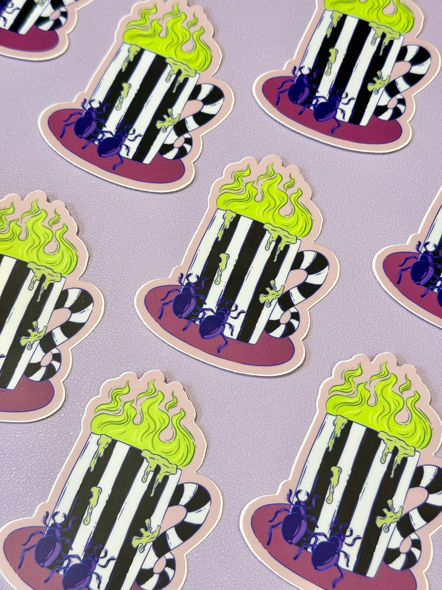 Beetle Spooky Mug Sticker