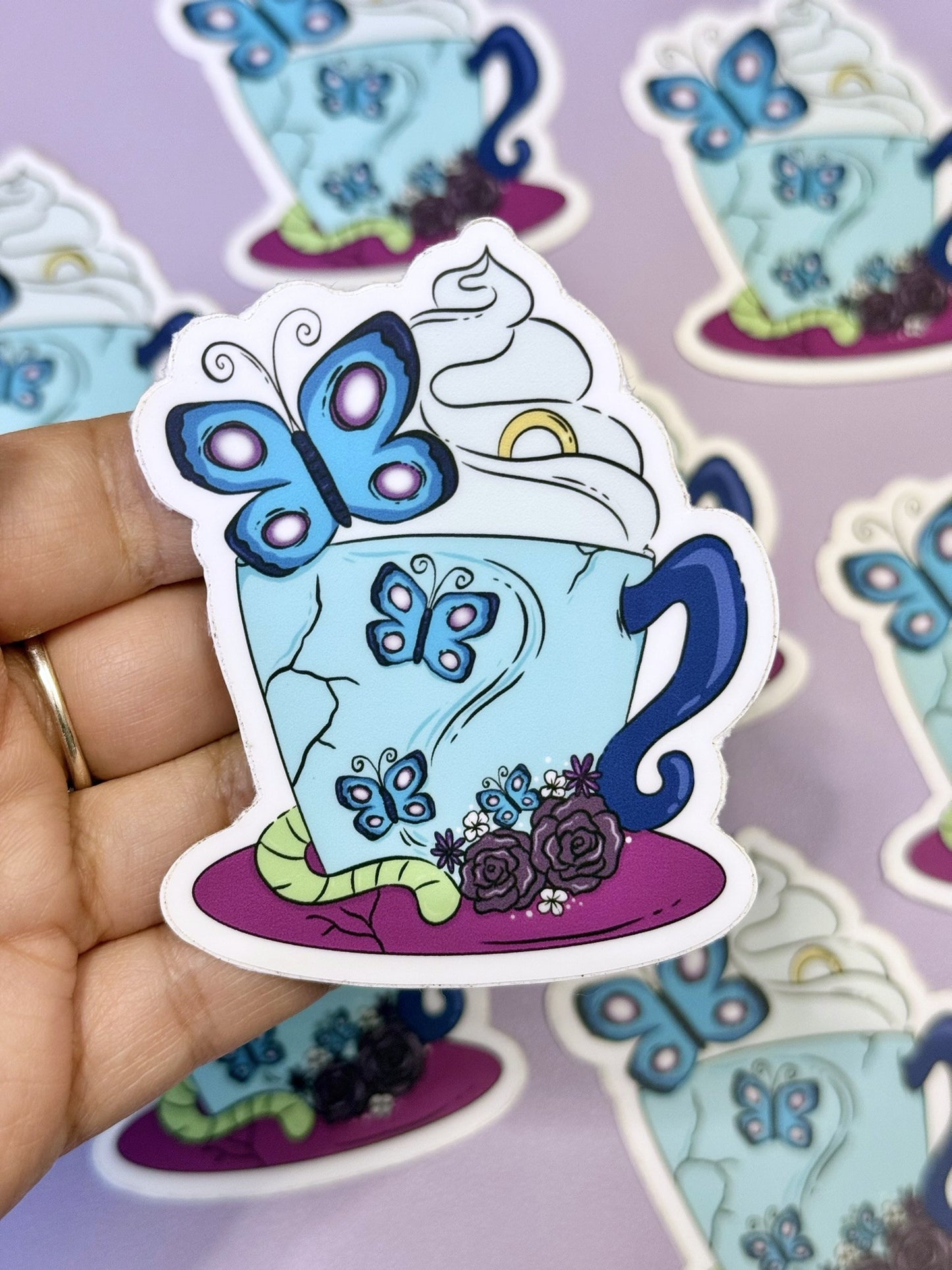 Butterflies & Bride Mug Sticker