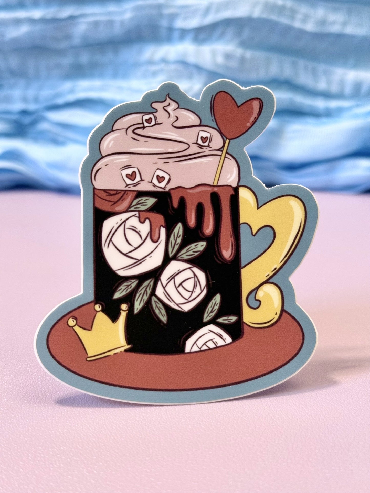 Red Queen Spooky Mug Sticker