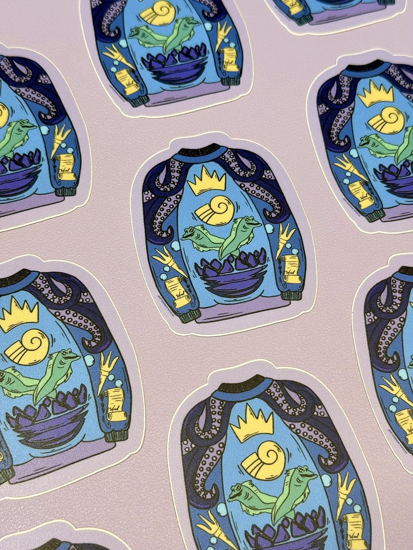 Sea Witch Ugly Sweater Sticker