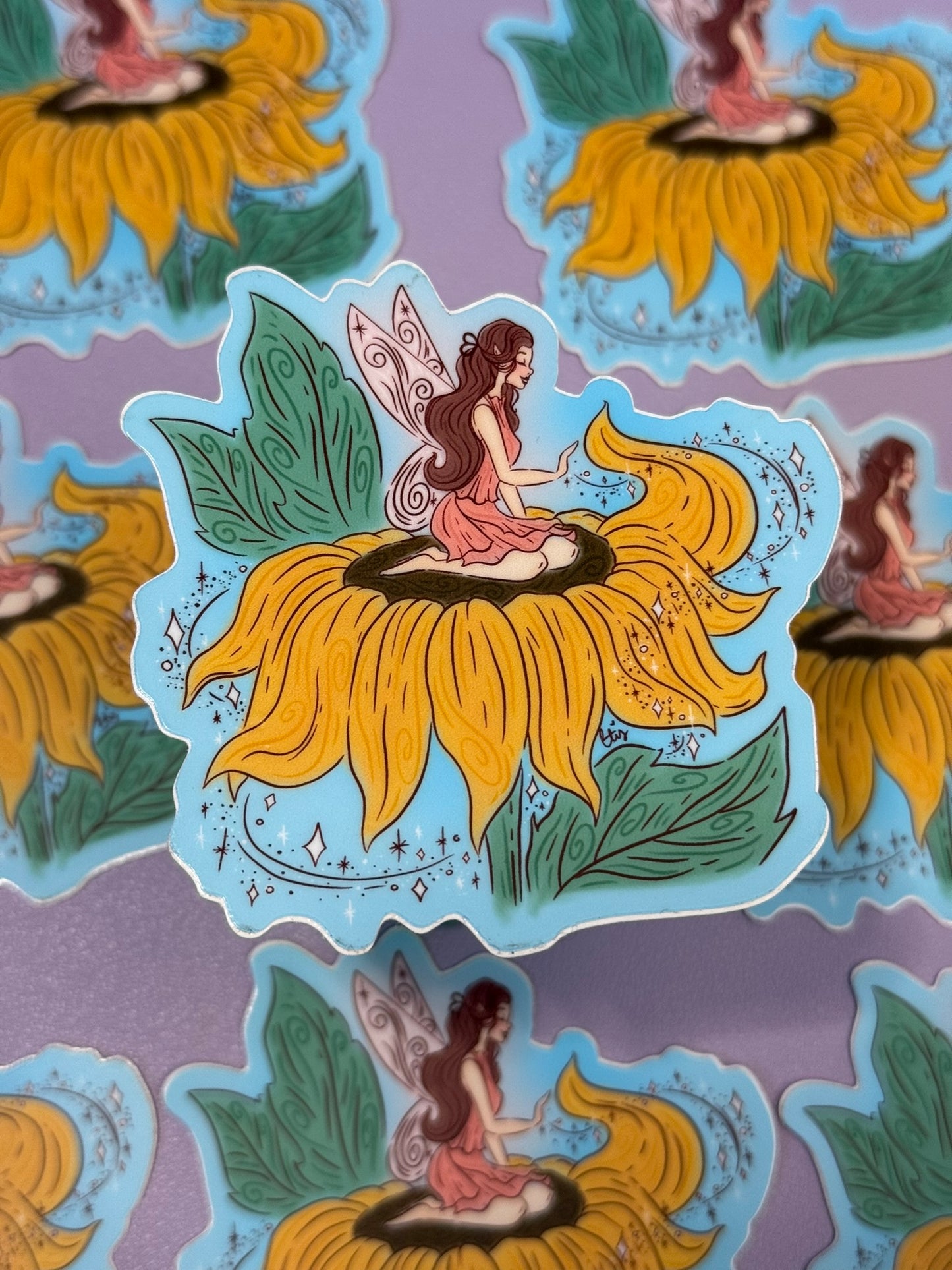 Sunshine & Sunflower Fairy Sticker