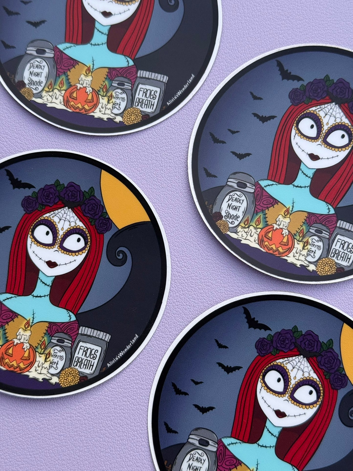 Sugar Skull Rag Doll Sticker