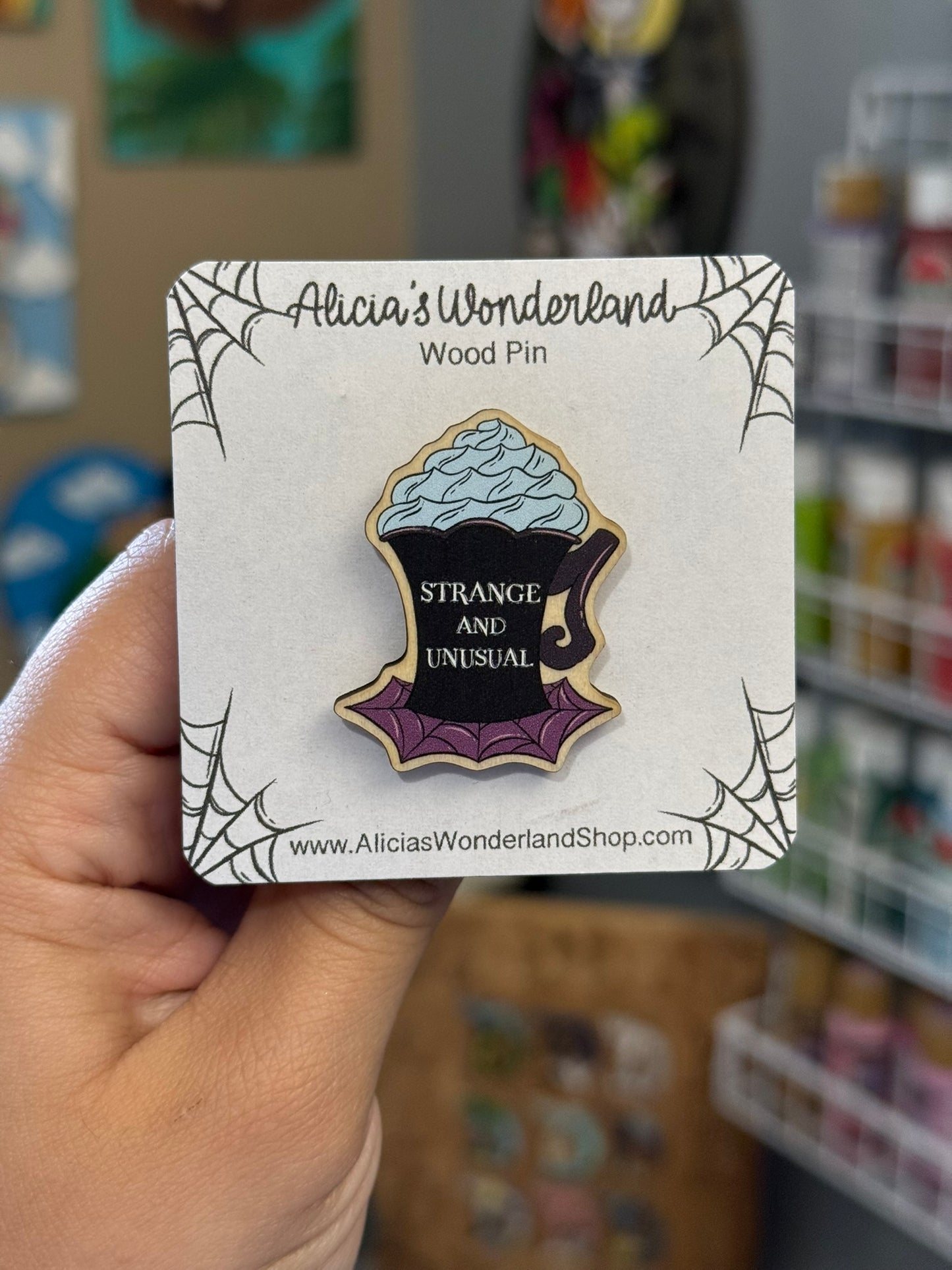 Strange & Unusual Mug Pin