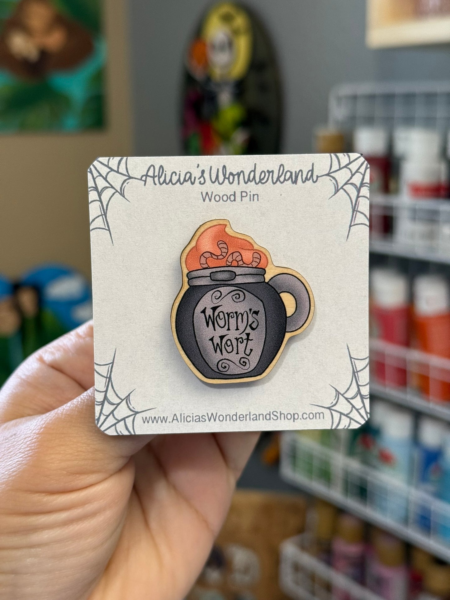 Worms Wort Mug Pin