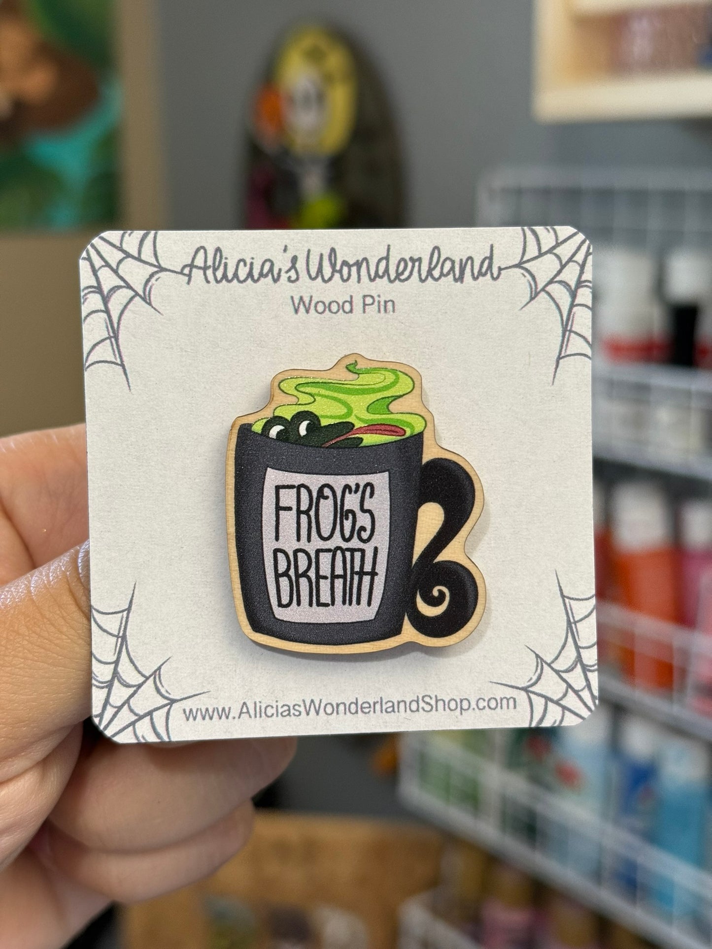 Frogs Breath Mug Pin