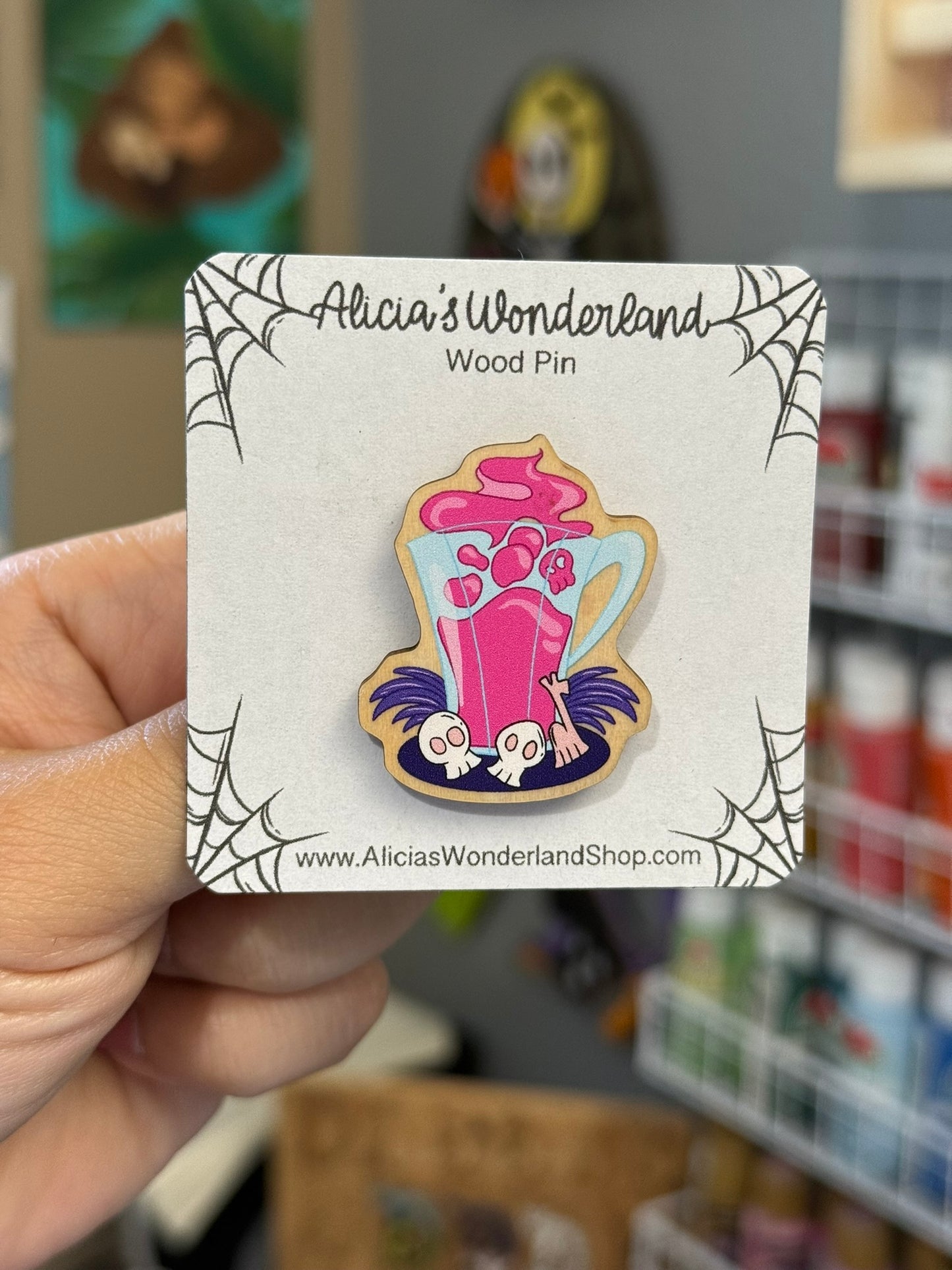 Poison Villain Mug Pin