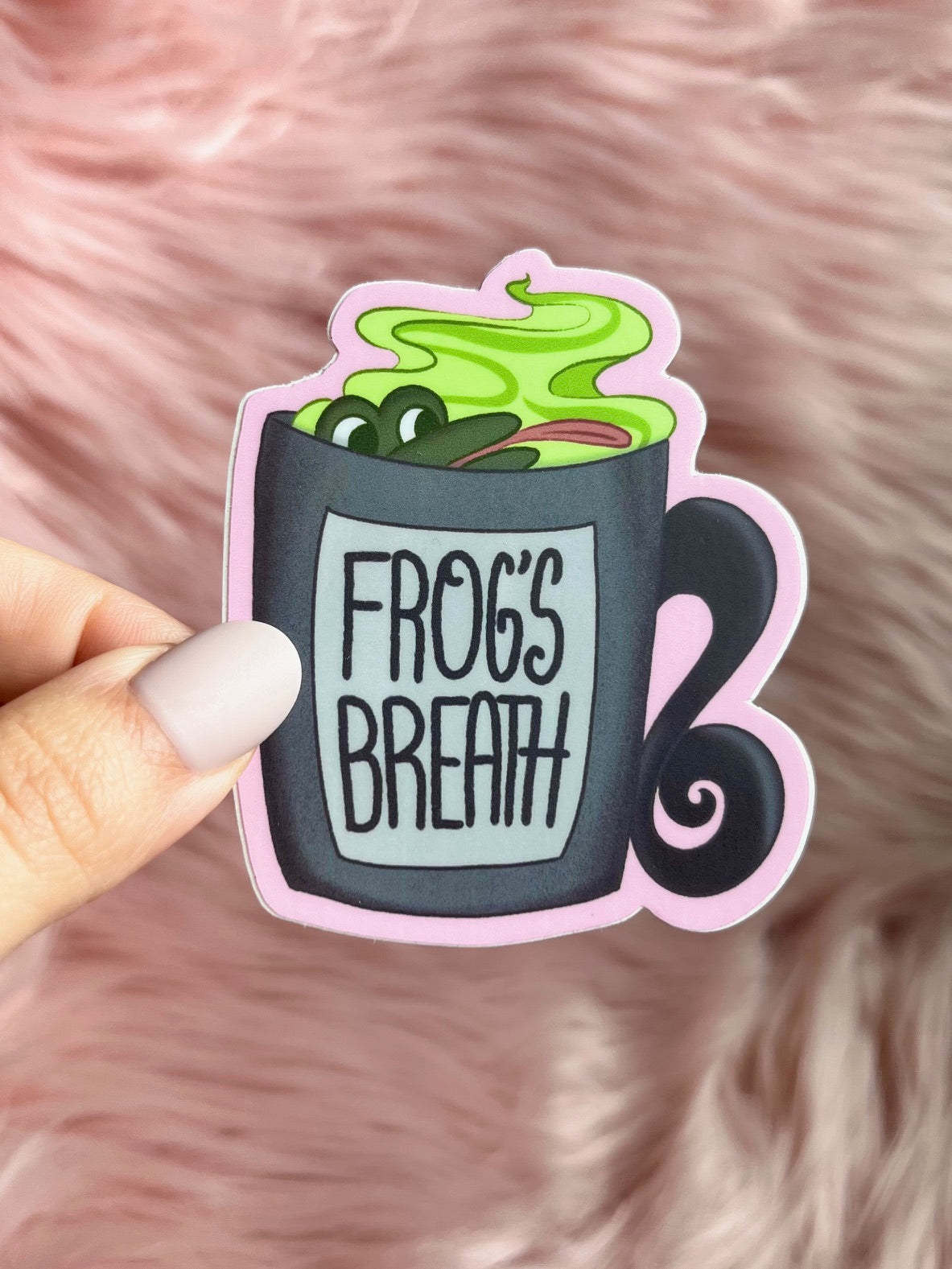 Frogs Breath Spooky Mug Vinyl Sticker
