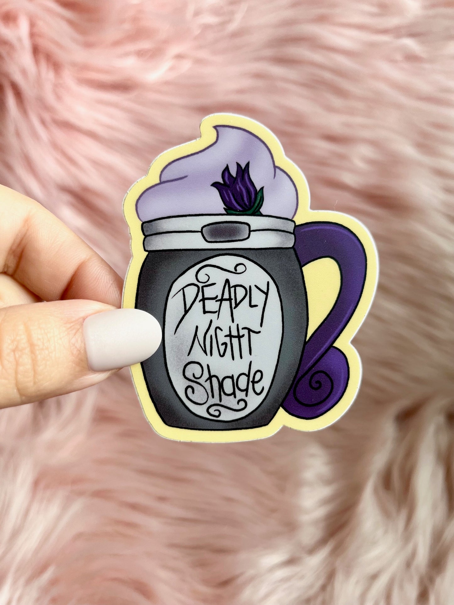 Deadly Nightshade Spooky Mug Vinyl Sticker