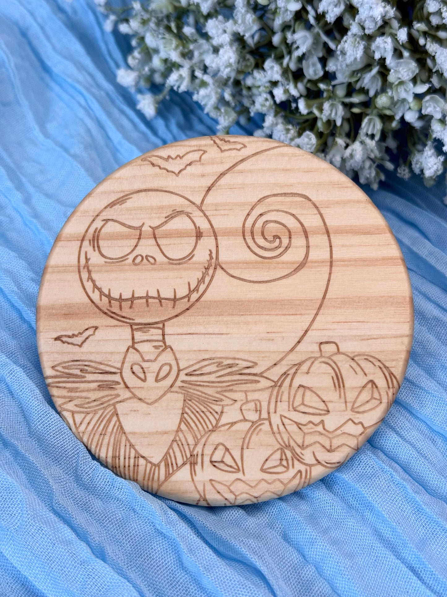 Wood Coaster - Pumpkin King