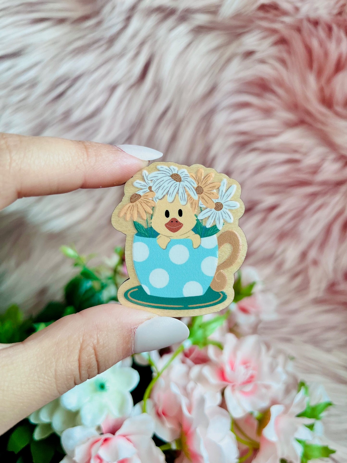 Duckling Wood Pin