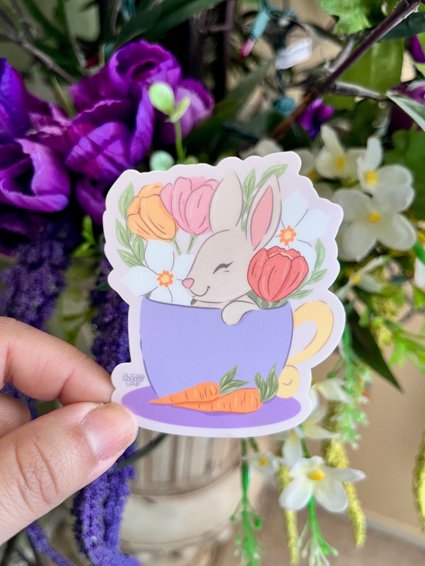 Hoppy Spring Vinyl Sticker