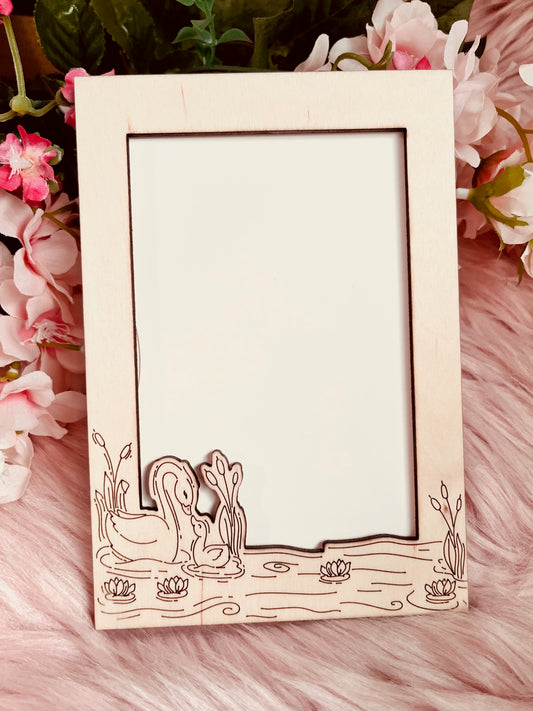 Swan Mama Frame Greeting Card