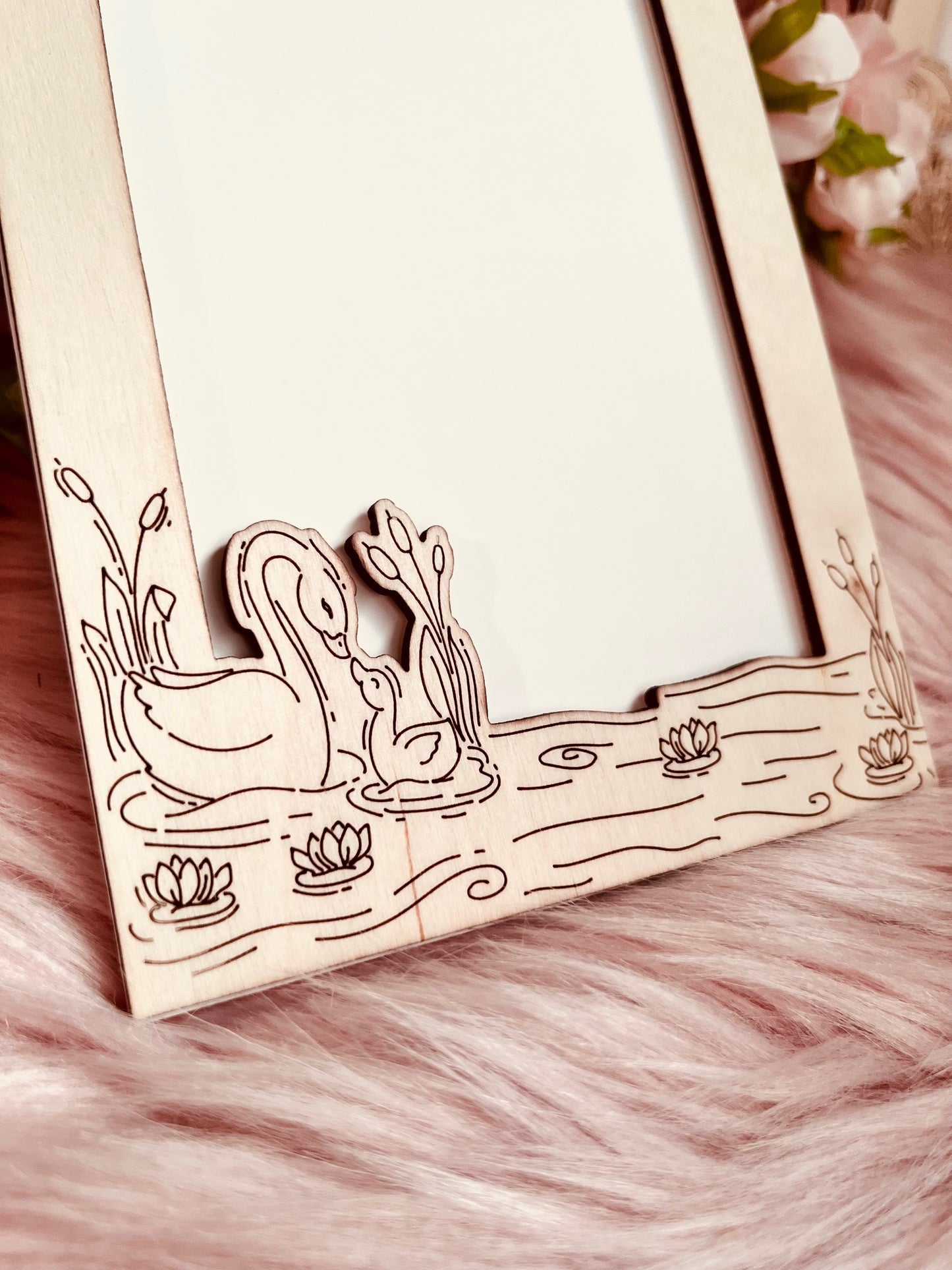 Swan Mama Frame Greeting Card