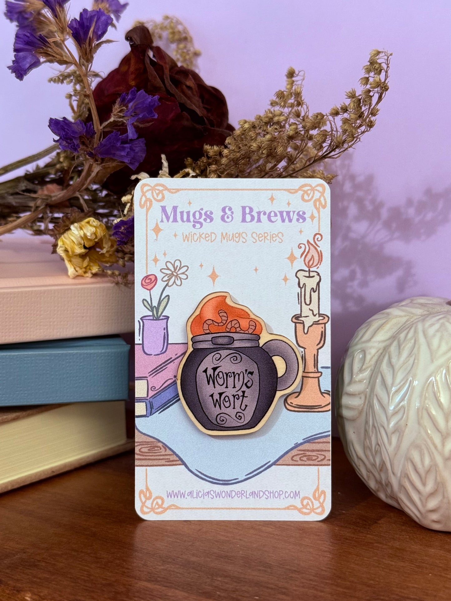 Worms Wort Mug Pin