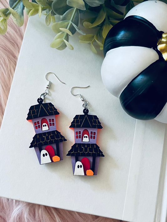 Spooky House & Ghosts Earrings