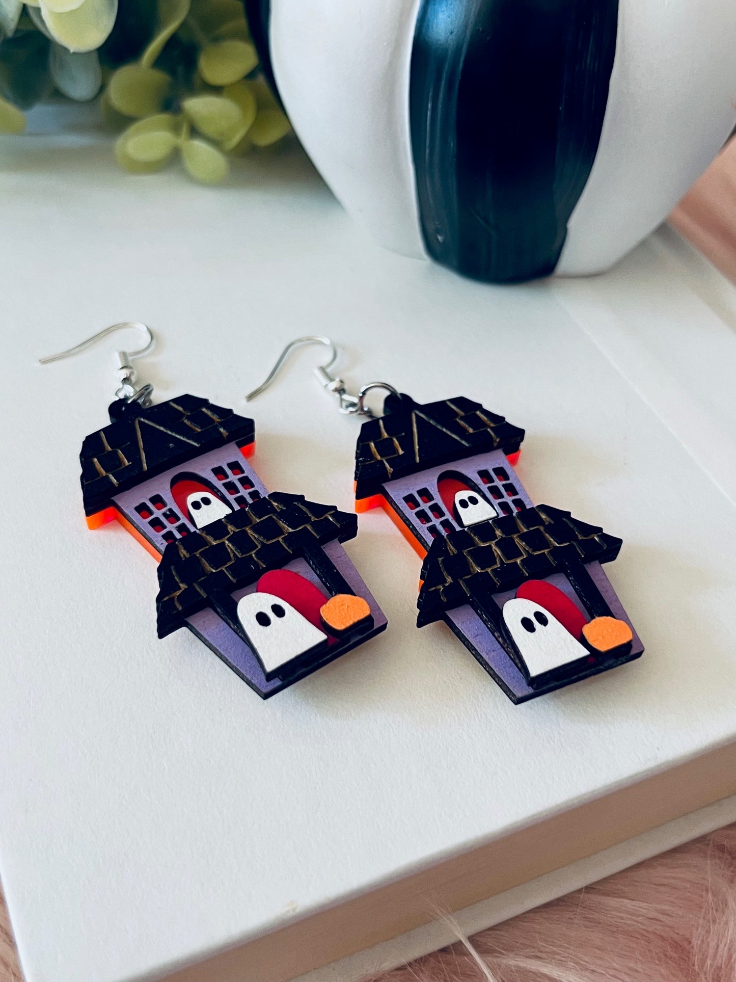 Spooky House & ghost Earrings