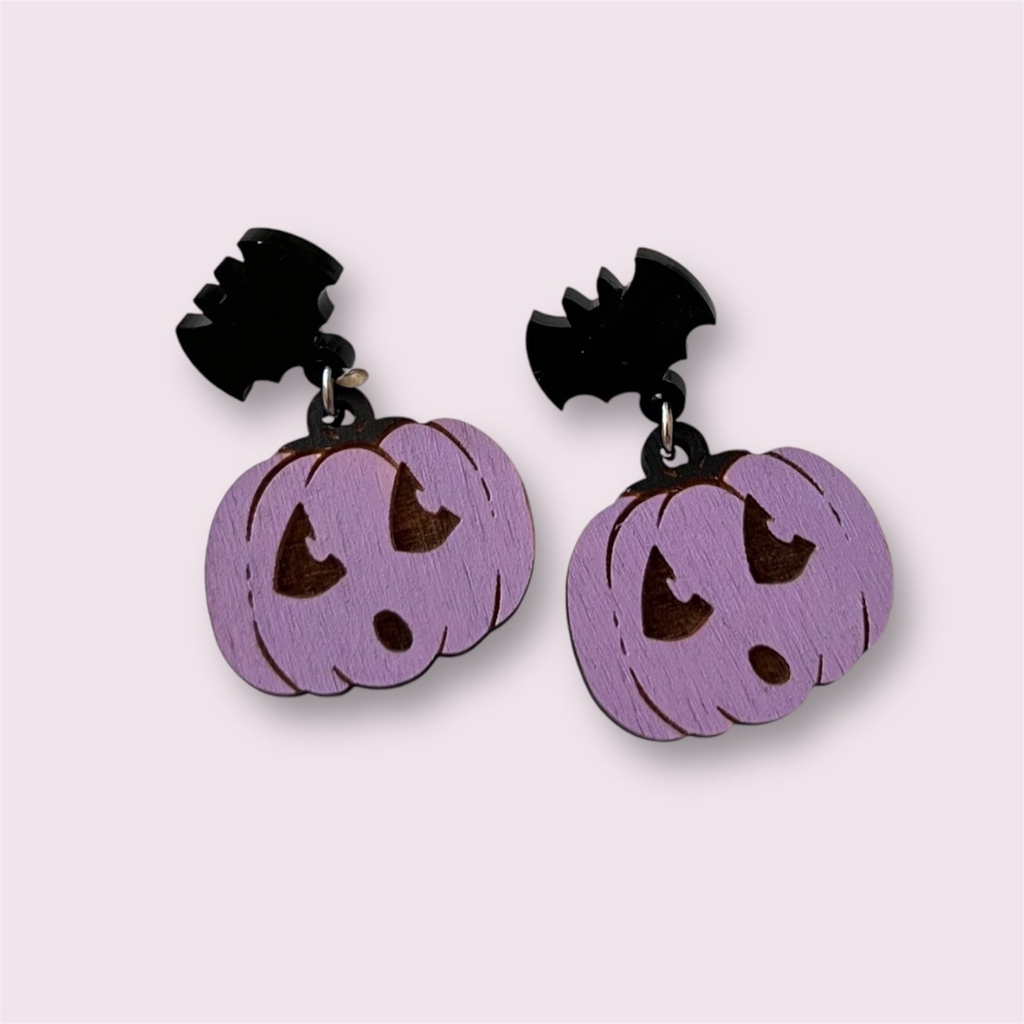 Purple Pumpkin Expression Earring