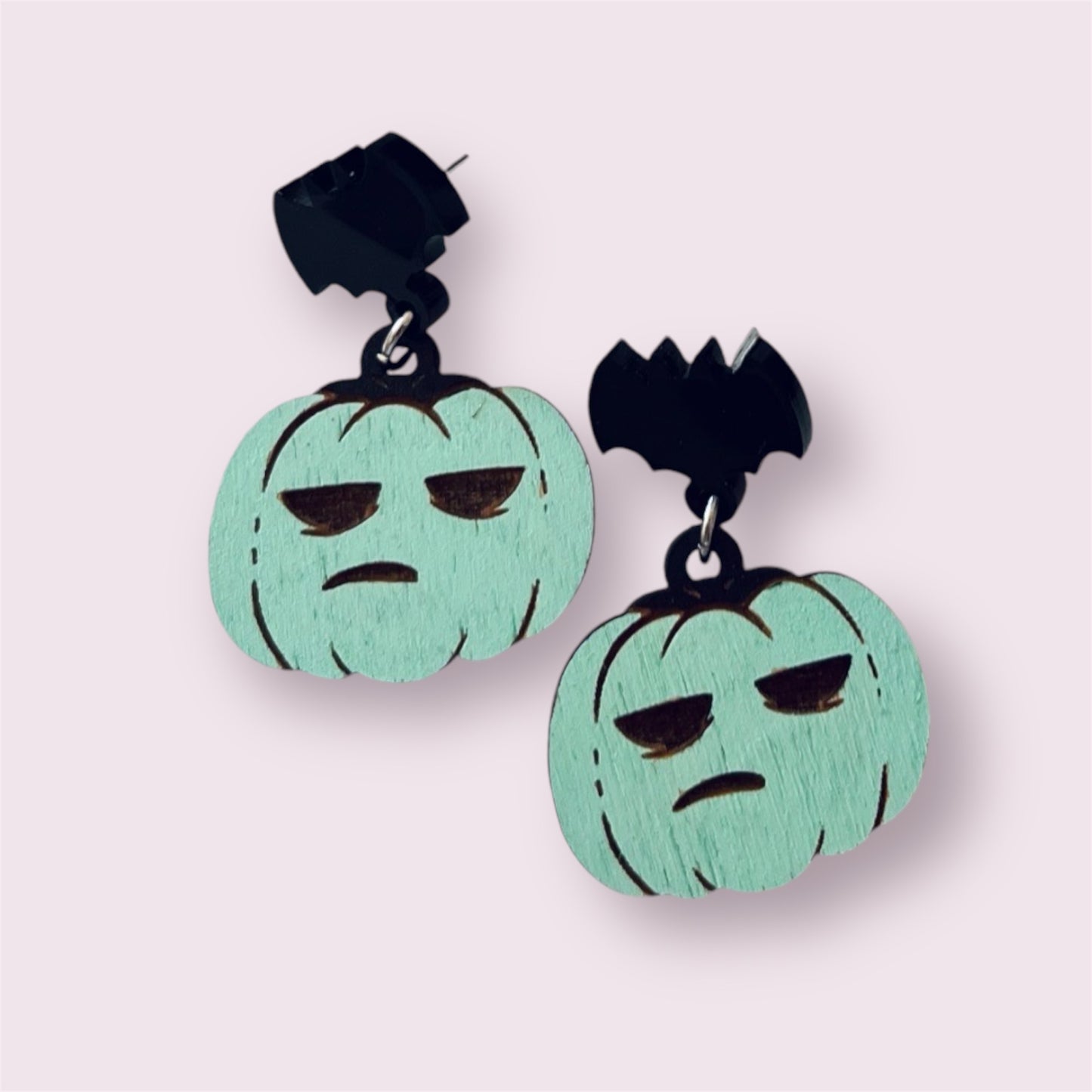 Aqua Pumpkin Expression Earring