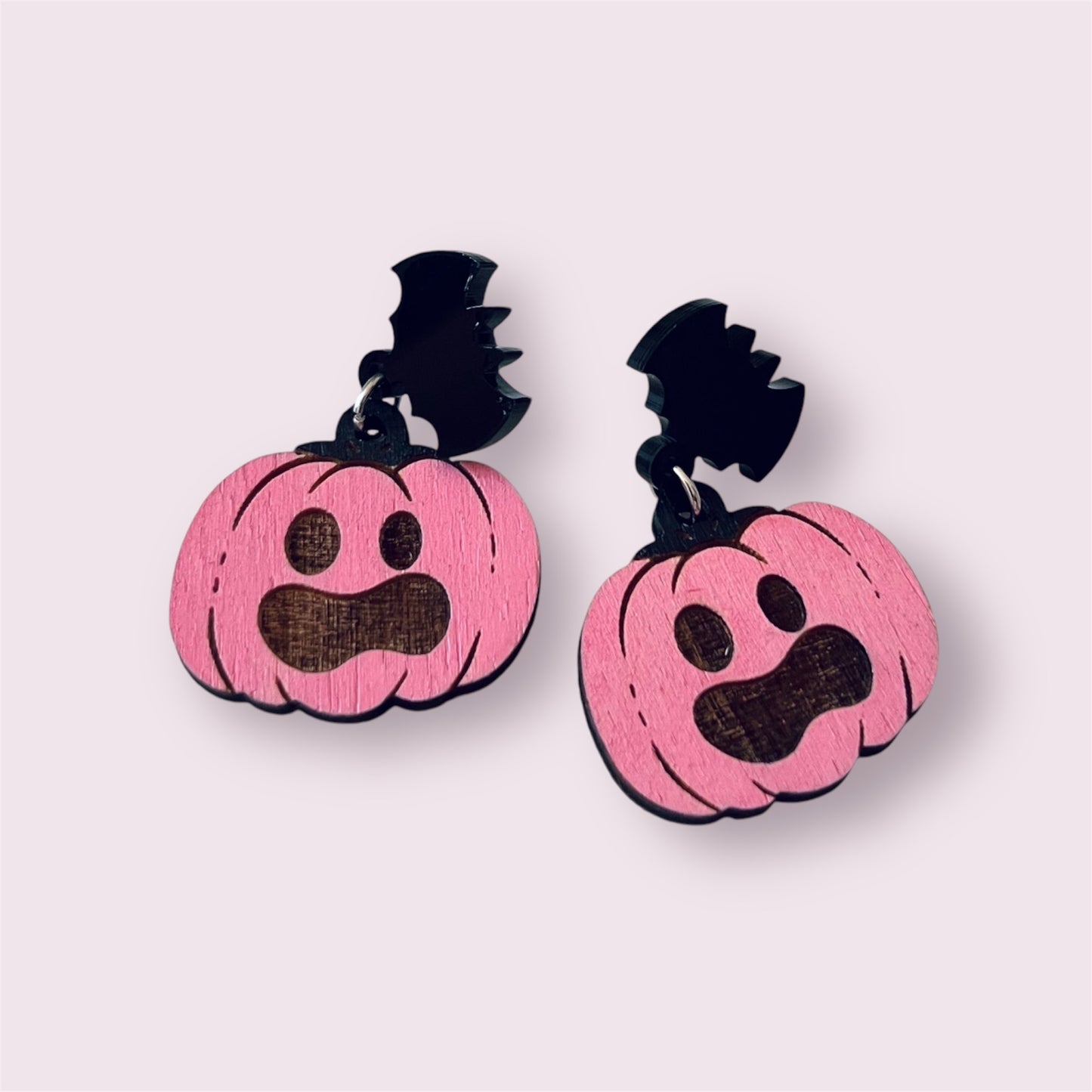 Pink Pumpkin Expression Earring