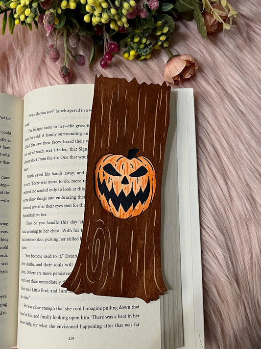 Halloween Tree Wood Bookmark