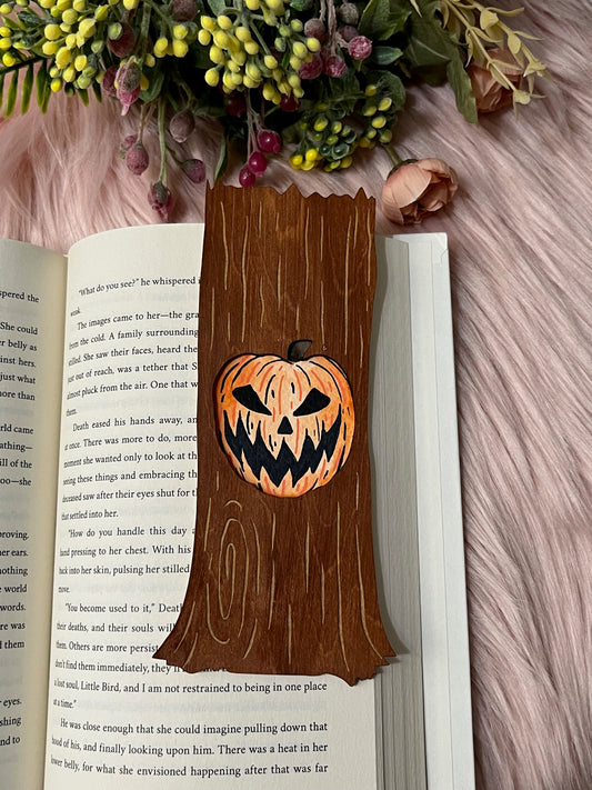 Halloween Tree Wood Bookmark