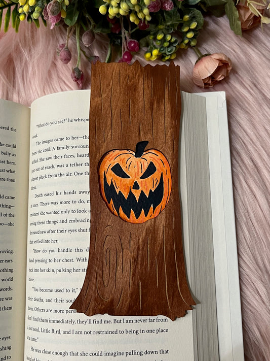 Halloween Tree Wood Bookmark