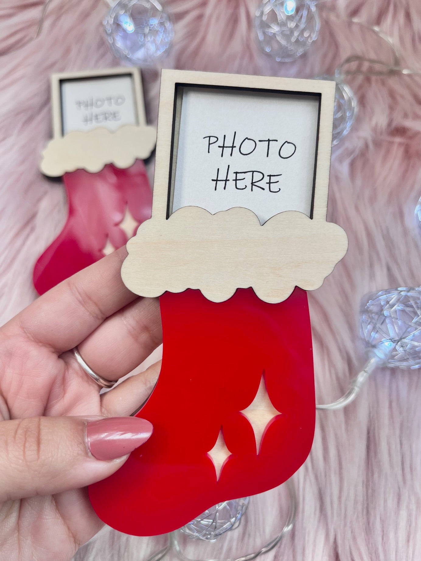 Stocking Magnetic Picture Frame