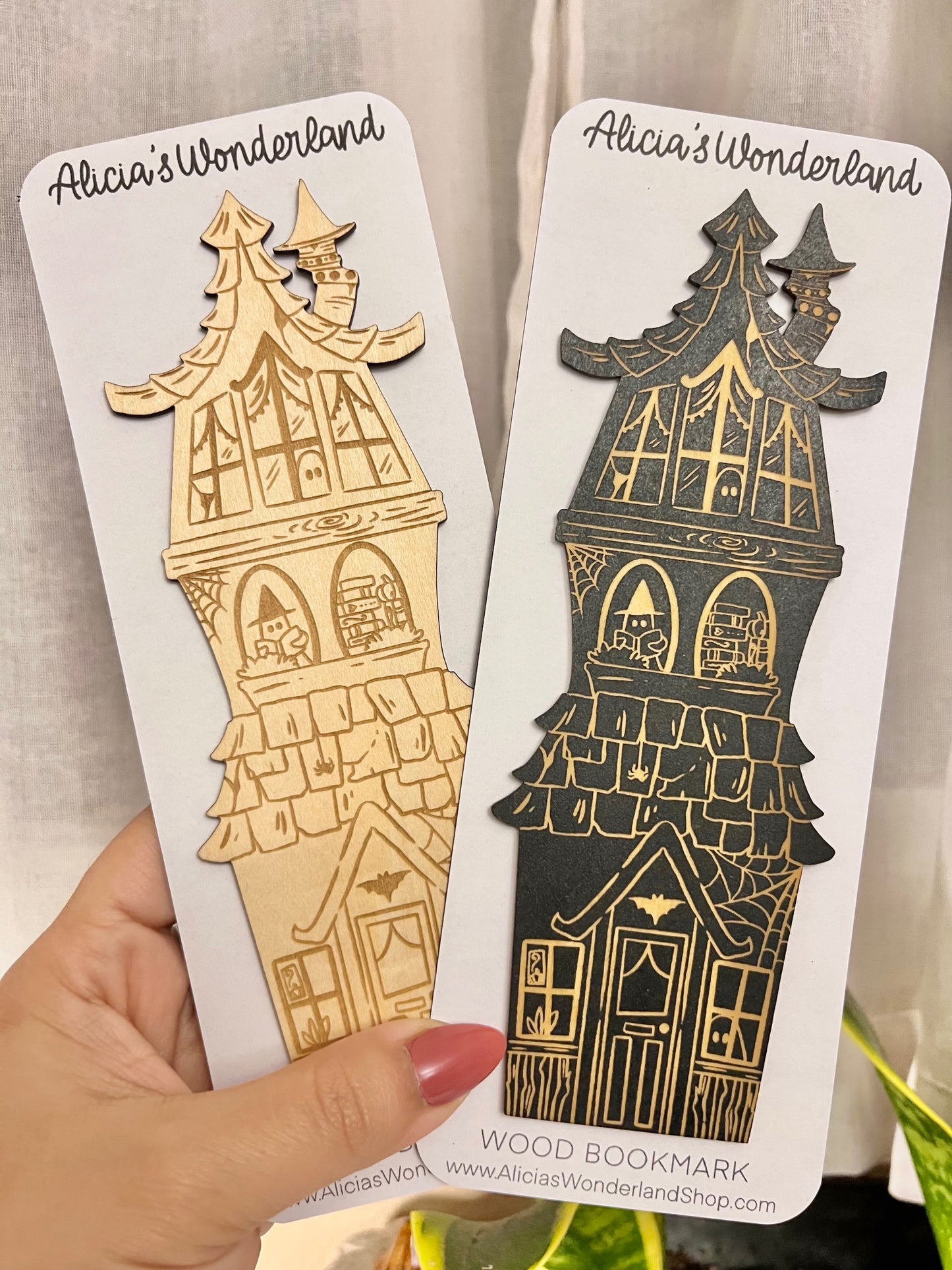 Haunted House Wood Bookmark