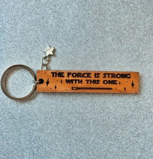 The Force Wood Keychain